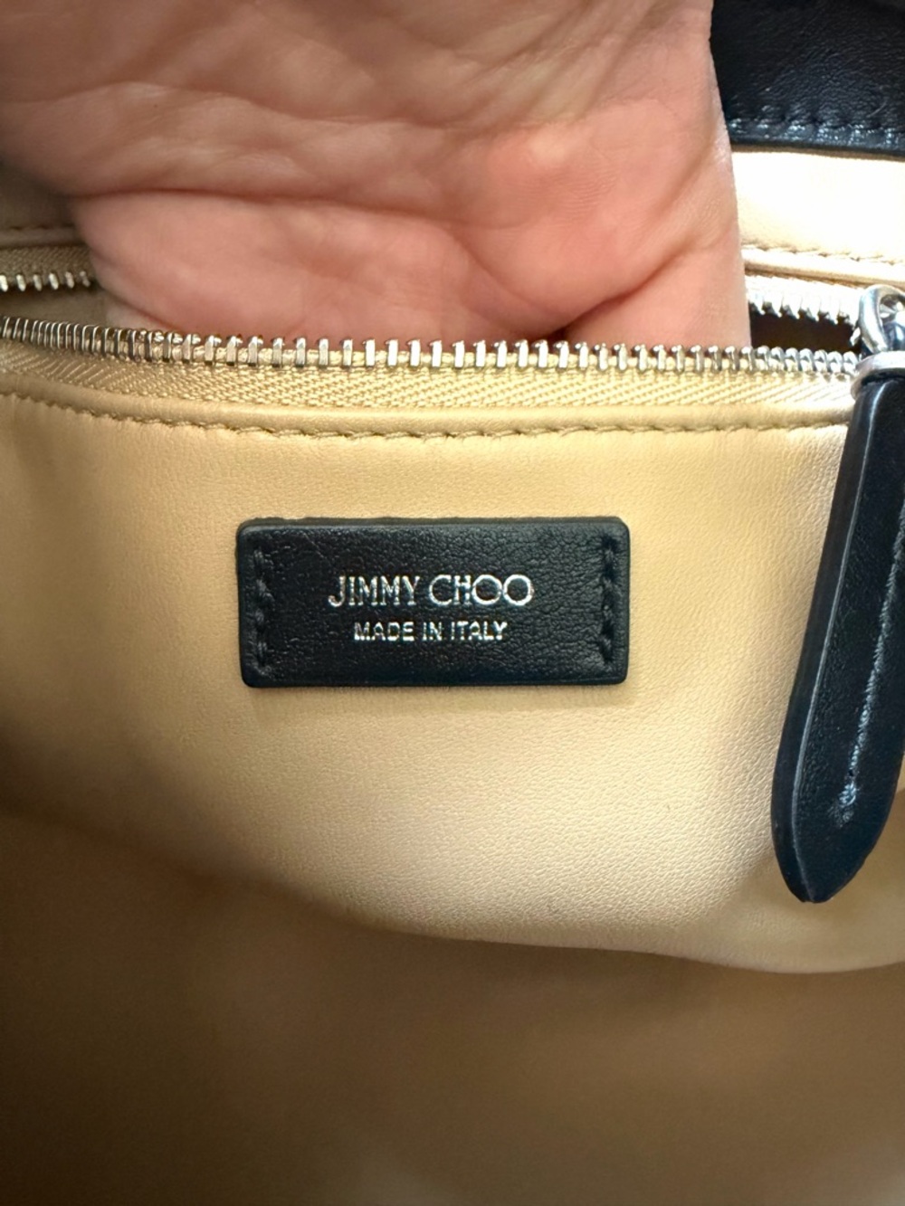 SOLD! Jimmy Choo Cinch M Cow Print Shoulder Bag - Picture 9 of 15